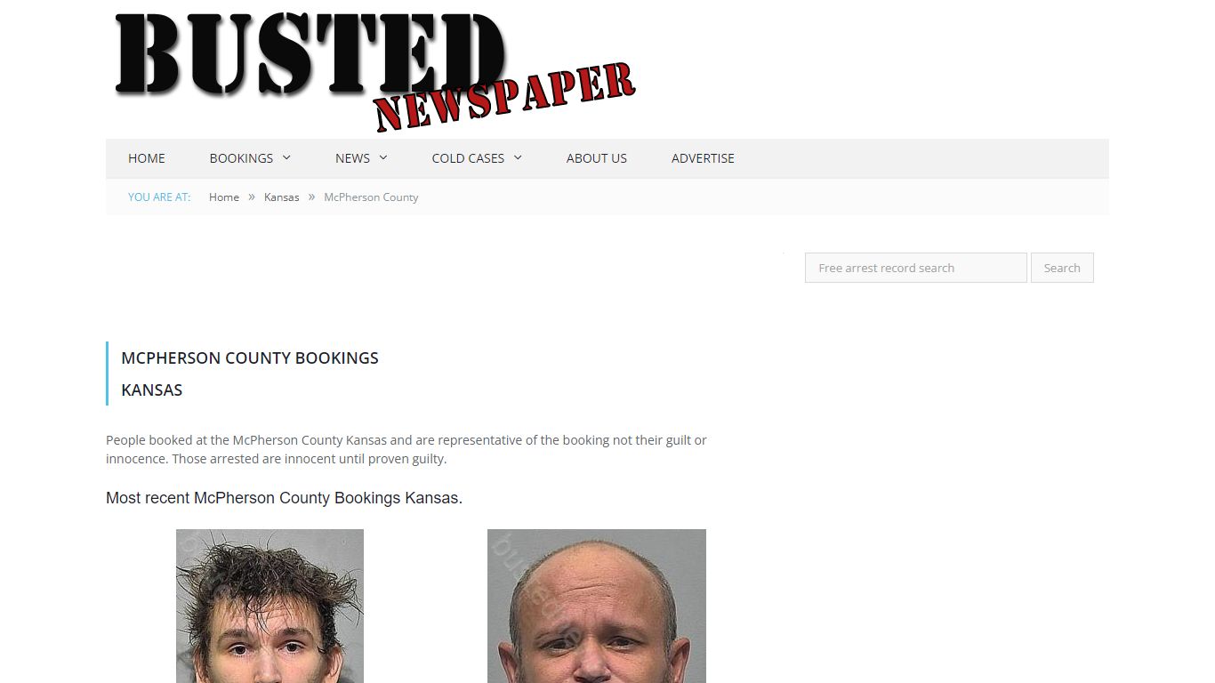 McPherson County, KS Mugshots - BUSTEDNEWSPAPER.COM